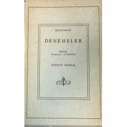 Denemeler Montaıgne Çeviren :Sabahattin Eyüboğlu