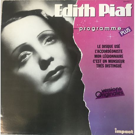 Edith Piaf ‎- Programme Plus - Doğa Plak & Kitap
