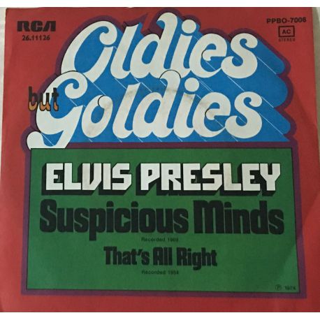 Elvis Presley ‎– Suspicious Minds / That's All Right
