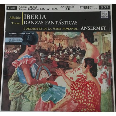 Ernest Ansermet, L'Orchestre De La Suisse Romande, Albeniz*, Turina* ‎– Iberia / Danzas Fantasticas 180 g lp