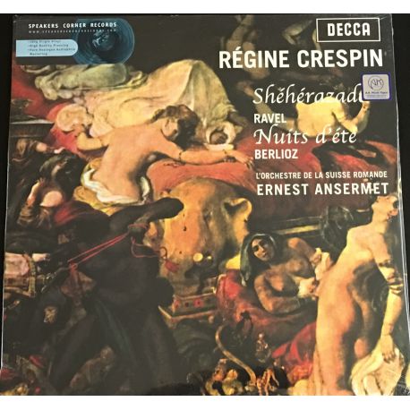 Régine Crespin, Ravel* / Berlioz*, L'Orchestre De La Suisse Romande, Ernest Ansermet ‎– Shéhérazade / Nuits D'Été 180 gr lp