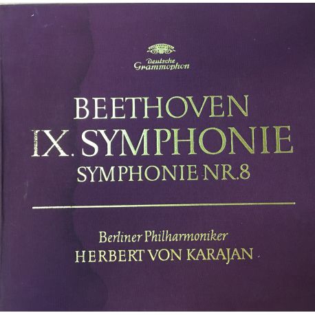 Beethoven*, Berliner Philharmoniker, Herbert von Karajan ‎– Beethoven IX. Symphonie / Symphonie Nr. 8 2 Plak BOX SET