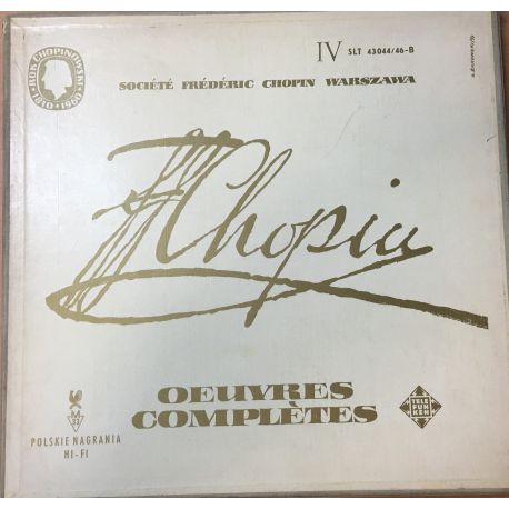 Frédéric Chopin - Jan Ekier ‎– Oeuvres Complètes Vol. II Warszawa   4 Plak Box Set