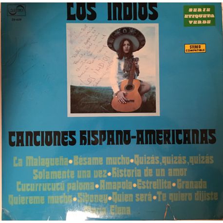 Los Indios ‎– Canciones Hispano-Americanas Plak