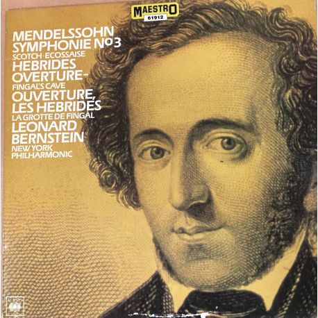 Mendelssohn* - Leonard Bernstein, New York Philharmonic* ‎– Symphony No 3 (Scotch⋅Ecossaise) Plak