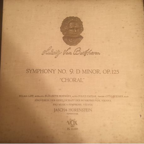 Beethoven*, Jascha Horenstein, Pro Musica Symphony, Vienna* ‎– Symphony No. 9 In D Minor, Op. 125 "Choral Plak