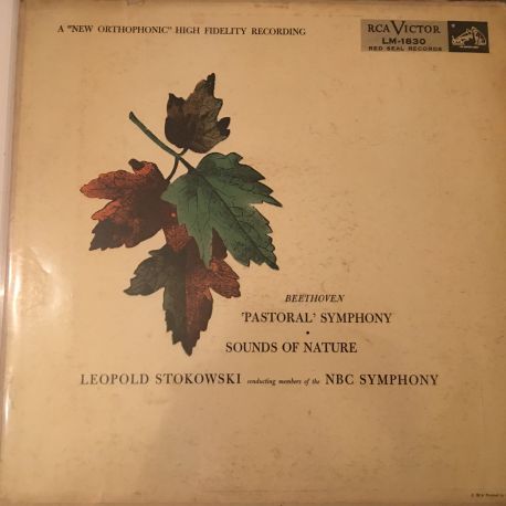 Beethoven* - Leopold Stokowski Conducting Members Of The NBC Symphony* ‎– 'Pastoral' Symphony • Sounds Of Nature Plak