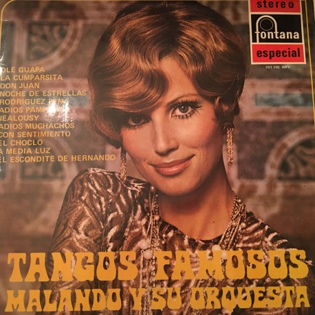 Malando And His Tango Orchestra ‎– Tangos Famosos Plak