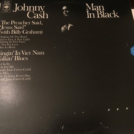 Johnny Cash ‎– Man In Black Plak